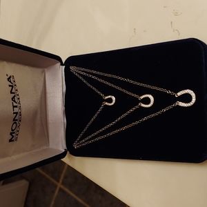 3 tiered horse shoe layering necklace